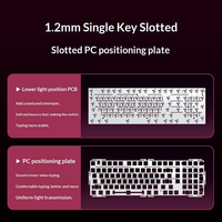 Keyboard Mekanik Tri-Mode K98pro 2.4G/BT/Kabel Hot-Swap Gasket Gaming Keyboard RGB Keycaps Side-Printed Win//Office