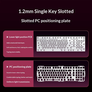 คีย์บอร์ดกลไก K98pro Tri-Mode 2.4G /bt/แบบมีสาย hot-swap ปะเก็นคีย์บอร์ดสำหรับเล่นเกม RGB ฝาปิดพิมพ์ด้านข้างสำหรับ win/<span class=keywords><strong>mac</strong></span>/<span class=keywords><strong>office</strong></span> - Product Image 3