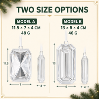 Nouvelles Décorations de Noël en Gros : Pendentifs en Plastique Scintillants et Colorés en Forme de Faux Gemmes pour Noël et la Saint-Valentin (Vente Transfrontalière)