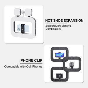 Nouvelle lampe annulaire portable pour téléphone portable, éclairage de <span class=keywords><strong>photographie</strong></span> rechargeable spécial pour diffusion <span class=keywords><strong>en</strong></span> direct, lampe selfie de bureau <span class=keywords><strong>en</strong></span> forme de cage à lapin - Product Image 6