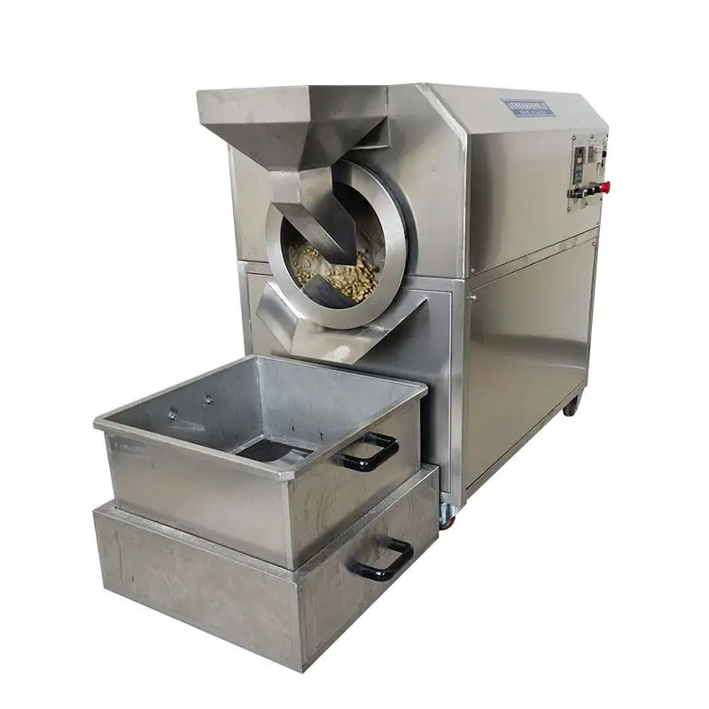Mesin pemanggang kacang Drum putar kualitas tinggi mesin panggang kacang mesin pemanggang kacang mesin pemanggang kacang Mini listrik Gas