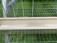 Nouvelle batterie d'élevage de poules pondeuses en acier galvanisé à froid, 128 poules, 4 niveaux, 4 portes, haute résistance à la corrosion