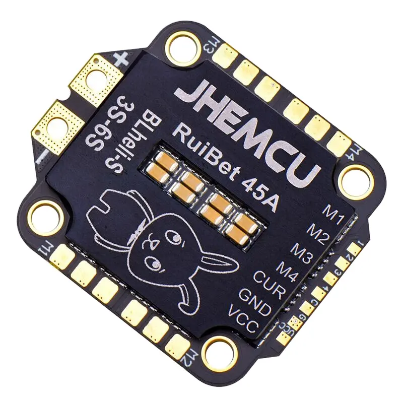 JHEMCU RuiBet 45A 55A 3-6S Dshot600 BLHELI _ S BLS 4IN1 sin escobillas ESC 30.5X30.5 M4 RC FPV Freestyle controlador de vuelo Racing Drone