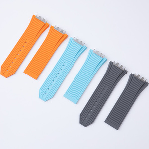 Logo personnalisé Compatible avec Hublotrs 642 Soul BI-G BANG Yubo <span class=keywords><strong>42</strong></span> Big B-<span class=keywords><strong>ang</strong></span> Fluororubber Bracelet de montre à dégagement rapide 29*18*22mm - Product Image 2