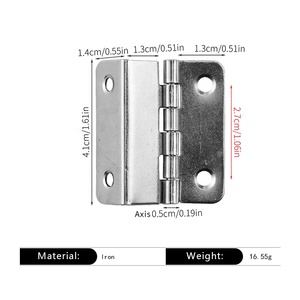 Cerniera a tre fori accessori <span class=keywords><strong>per</strong></span> mobili a 5 fori <span class=keywords><strong>per</strong></span> Villa con fermaglio <span class=keywords><strong>in</strong></span> <span class=keywords><strong>ferro</strong></span> nichelato 12mm lunghezza lato flessione piastra 41mm - Product Image 6