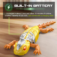 Gecko télécommandé ITTL, grimpant sur les murs, 360° °   Jouets de lézard mécanique électriques rotatifs RC pour enfants, rampants sur le sol et grimpant sur les murs