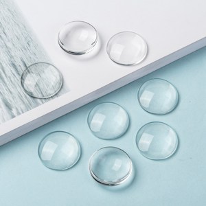 Cabochons dôme <span class=keywords><strong>en</strong></span> verre transparent rond à dos plat <span class=keywords><strong>Cabochon</strong></span> <span class=keywords><strong>en</strong></span> cristal clair Tuile de verre à dos plat pour pendentif camée - Product Image 3