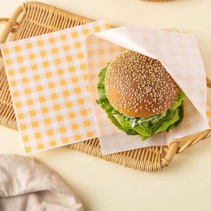 Papier anti-graisse de style nouveau, impression personnalisée avec votre propre logo pour l'emballage des hamburgers - Product Image 5