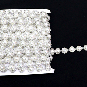 D030 vente en gros de chaîne en cristal de roche délicate chaîne ronde en strass <span class=keywords><strong>pour</strong></span> la fabrication de coupe de décoration de vêtement - Product Image 6