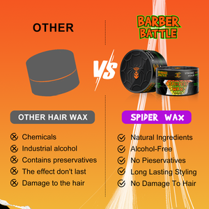 Cire <span class=keywords><strong>coiffante</strong></span> Spider Wax pour barbier, formule sûre et non toxique, marque privée CPNP GMPC BARBERPASSION. - Product Image 5