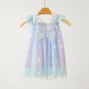 Abito da principessa in Tulle arcobaleno vestito da festa estivo per bambini prendisole senza maniche <span class=keywords><strong>con</strong></span> fiocco per ragazze - Product Image 6