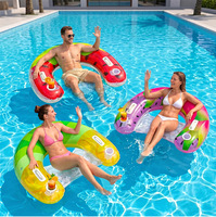 plate-forme melon d'eau bateau, anneau de natation en forme de sirène, flotteurs de piscine pour adulte, pont flottant gonflable