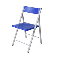 Chaise de formation pliable sans accoudoirs en plastique empilable pour salle de conférence, usage intérieur/extérieur, idéale pour les invités