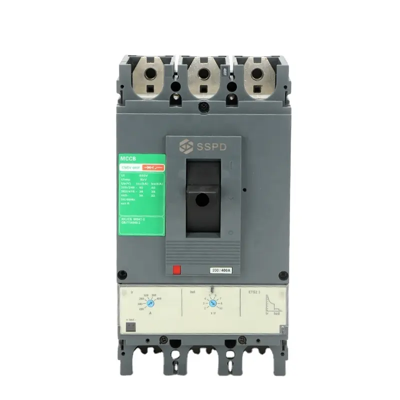 CNSV 400A 3P Moulded Case Circuit Breaker With Shunt Trip Coil Thermal SSPD MCCB