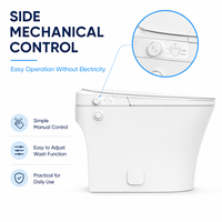 WC monobloc certifié CUPC avec réservoir intégré en céramique ADA, adapté aux personnes âgées, pour usage résidentiel et projets (fonctionne sans électricité)
