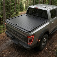 Couverture de hayon électrique à enroulement rigide pour F150 Pickup - Alliage d'aluminium, étanche, anti-sable, verrouillage automatique, télescopique