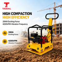 Compacteur à plaque vibrante portable, vente directe usine, machine de compactage de sol robuste pour terrains accidentés et irréguliers en construction