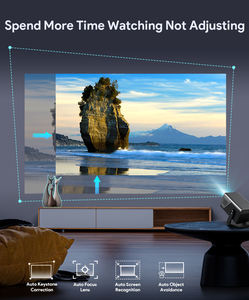 Projecteur <span class=keywords><strong>2000</strong></span> ANSI Lumens pour visionnement en plein jour et utilisation en home cinéma, projecteur intelligent Android 14 5G WiFi BT5.4 avec correction automatique de la distorsion trapézoïdale - Product Image 3