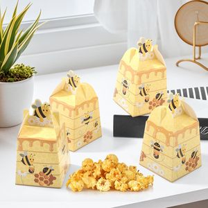 Cajas de Dulces de Papel con Diseño de Abeja, Cajas de Regalo con Estampado de <span class=keywords><strong>Colmena</strong></span>, Cajas de Recuerdos para Fiestas de Abejas, Decoraciones para Bodas y Cumpleaños - Product Image 6