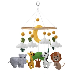 Safari animal culla hanging Jungle baby culla giocattolo feltro baby mobile