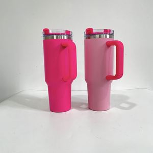 Gobelet isotherme rose clair de 40 oz, grande capacité, logo personnalisé, en gros - Product Image 4