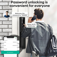 Serrure de porte intelligente avec caméra intégrée et carte mémoire, en alliage d'aluminium pour porte en acier, avec lecteur d'empreintes digitales et visionneuse numérique 3D Tuya WiFi