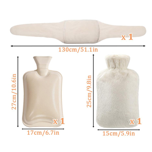Ceinture chauffante 3-en-1 - Bouillotte de 1,5 L de qualité supérieure avec housse supplémentaire - Extra longue 130 cm - Product Image 3