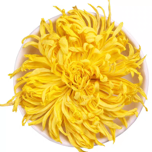 Vente en gros à bas <span class=keywords><strong>prix</strong></span> du fabricant de <span class=keywords><strong>chrysanthème</strong></span> jaune à filetage doré de thé aux fleurs cueillies à la main de haute qualité - Product Image 1