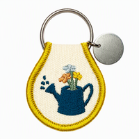 Porte-clés personnalisé brodé, fabrication OEM, vente en gros, porte-clés en toile, cœur, tout design, breloque métallique, fabricant direct en gros