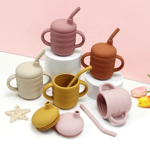 Plato de Silicona Suave Libre de BPA para Niños Pequeños, con Dibujos Animados, de 0 a 12 Meses, Taza para Meriendas, Babero, Tazón, Juego de Vajilla para Niños Libre de BPA - Product Image 2