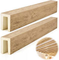 Poutre décorative en PU imitation bois, légère, durable, facile à installer, texture bois réaliste, ignifuge, imperméable, pour appartement