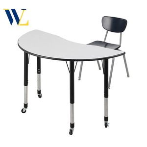 Juego de Mesa y Silla Ajustable de Estilo Simple con Superficie de Madera y Estructura Metálica para Uso Escolar, Muebles de Escritorio Pequeños, Nueva Llegada en Oferta - Product Image 2