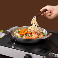 Marmite à ramen coréenne écologique en acier inoxydable doré à double poignée, mini-plat à fondue, plat à riz sec, plat de cuisson, riz cuit au four, usage commercial