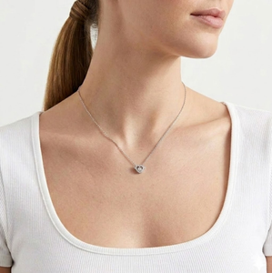 Ornements de cou au motif d'ange rêveux, bijoux de cou ovales en argent sterling de qualité supérieure avec maillons de câble, reliés à deux boucles supérieures pour femmes - Product Image 6