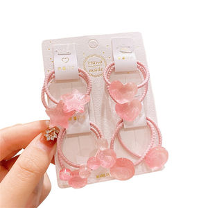 8 pz/set di gelatina trasparente cartone animato fascia per capelli in acrilico <span class=keywords><strong>accessori</strong></span> per bambini Set di cravatte per capelli per bambini - Product Image 5