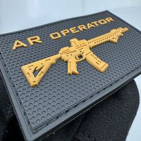 Écusson PVC personnalisé 3D tactique AK Rifle Patch Glock avec patch moral Velcro pour chapeaux, sacs à dos, équipement tactique, vêtements