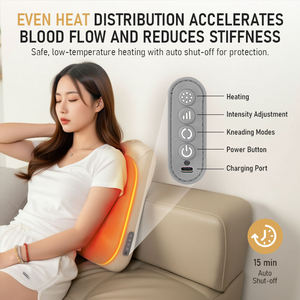 Nuevo diseño moderno 3D Full Electric Shiatsu Kneading Back <span class=keywords><strong>Massage</strong></span> Chair Pad con calor - Product Image 4