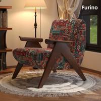 Nördlicher Ethno-Stil Vintage Massivholz Relaxsessel – Wohnmöbel für Balkon, Wohnzimmer & Schlafzimmer zur Entspannung