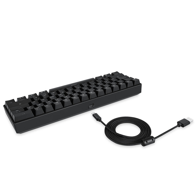 Motospeed CK61RGB Gaming Keyboard Wired Mini Keyboard PC Accessory 61-Key USB Mechanical Keyboard