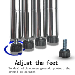 Estantes de almacenamiento multicapa, estantes de malla de alambre de acero al carbono cromado con ruedas - Product Image 5