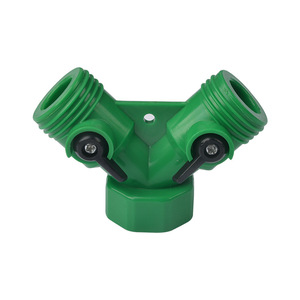 Conector de tubería de agua tipo Y Huabangshi de 25 mm, de plástico roscado con válvula para divisor de manguera de jardín - Product Image 3