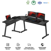Bureau Gamer Moderne Simple Économique en L pour PC de Gaming