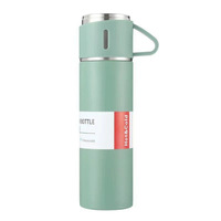 Coffret Cadeau d'Affaires : Tasse Thermos en Acier Inoxydable 304 avec Trois Couvercles et Boîte Cadeau, Idéal pour Accompagner Vos Présents