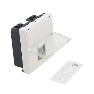 Alta calidad tipo francés Cat3 Keystone Jack Socket 45*45mm <span class=keywords><strong>Legrand</strong></span> tipo interruptor 45mm placa de pared conector de red Accesorios - Product Image 3