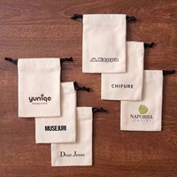 Nicro Nouvelle Arrivée Pochette de Rangement Cosmétique en Coton et Toile Imprimée sur Mesure avec Cordon, Petit Contenant Cadeau pour Bijoux