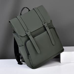 Laptop <b>Backpack</b> Large Capacity Unisex Gray Black Green Solid Color With <b>Computer</b> Interlayer For Everyday Use Fall 2024 - Product Image 3