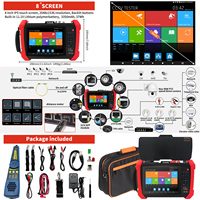 Rsrteng H20-MOVTADHSEF Probador de Cámaras CCTV, Monitor para Cámaras IP 8K, POE+, Coaxial HD, DMM, TDR, OPM, SFP, Medidor de Distancia WiFi