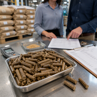 Sacs de 25 kg en gros, fabrication directe usine, diamètre 6 mm, faible teneur en cendres, valeur calorifique élevée