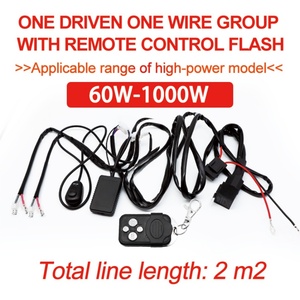 Faisceau de câblage automobile pour barre lumineuse LED 60W-1000W, faisceau de câblage pour télécommande, 1 ligne, 2 interrupteurs marche/arrêt avec fonction clignotante pour Jeep et camion - Product Image 6