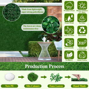Paneles de boj <span class=keywords><strong>artificial</strong></span> de fábrica, <span class=keywords><strong>seto</strong></span> de plantas, pantalla de privacidad, césped de Milán - Product Image 2